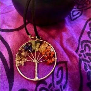 Tree of Life Chakra crystal Necklace